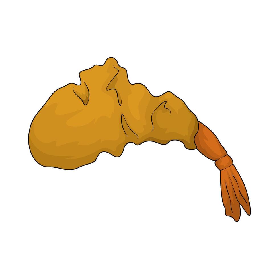 shrimp tempura illustration vector