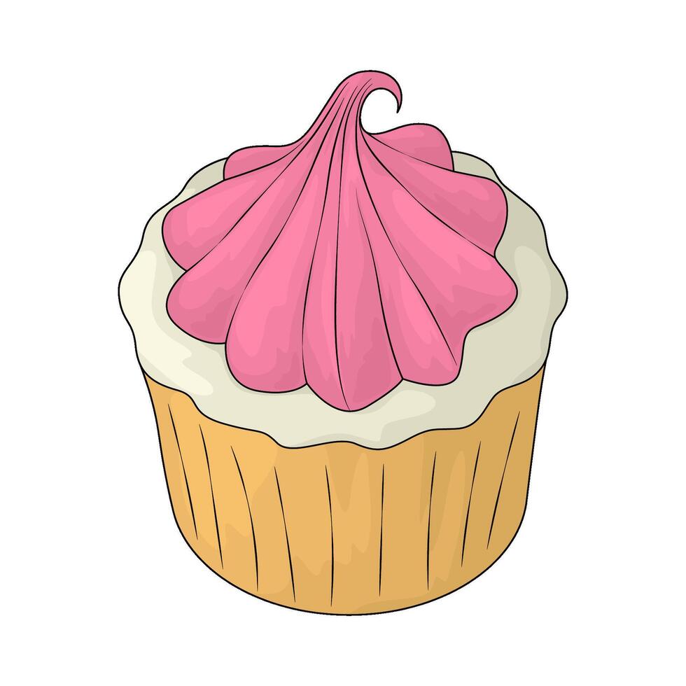 Sweets muffin illustration vector