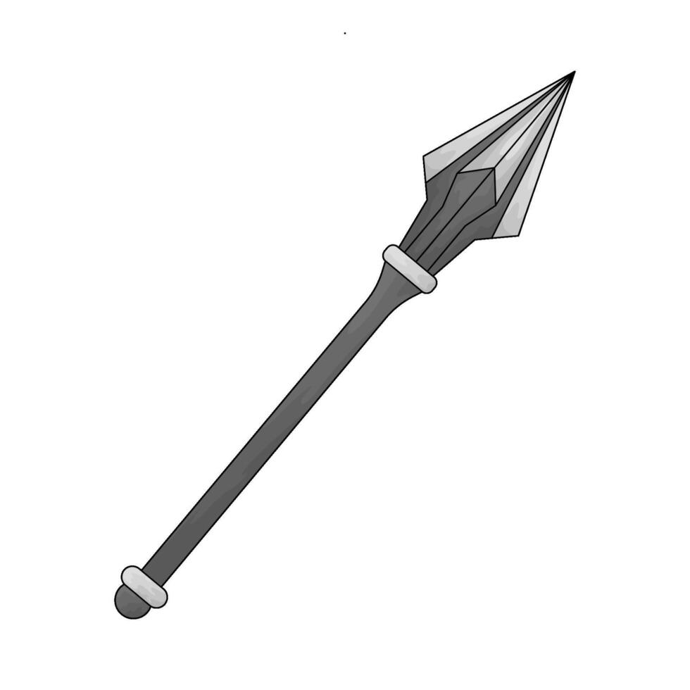 Medieval spear illustration vector