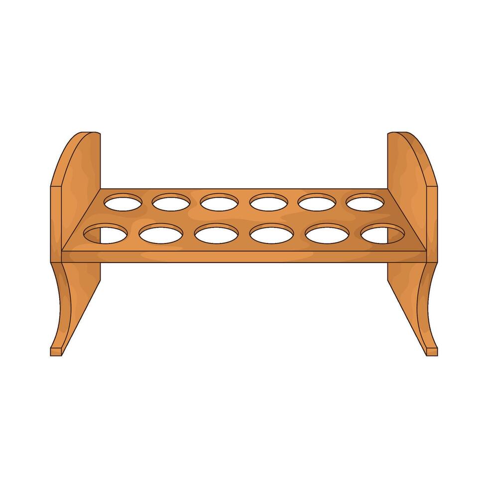 Lab test tube rack vector