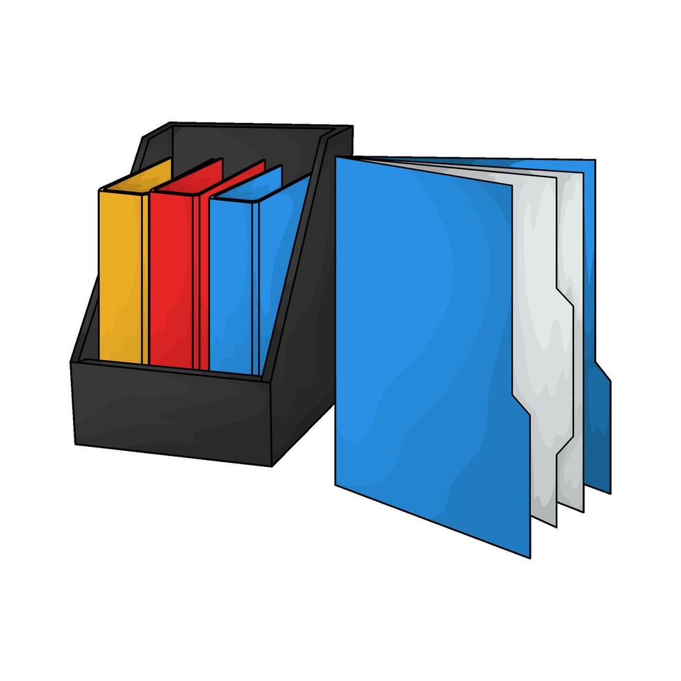 Open document folders illustration vector
