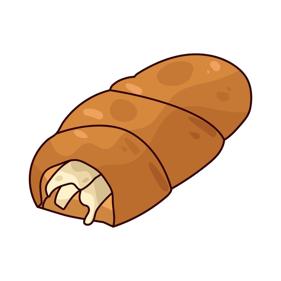 Chicken Bread illustration vector