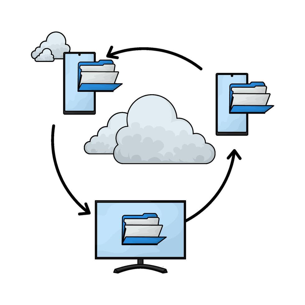 illustration of Data Backup vector