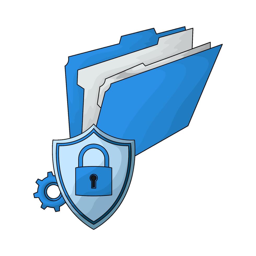 File and Folder Locked illustration vector