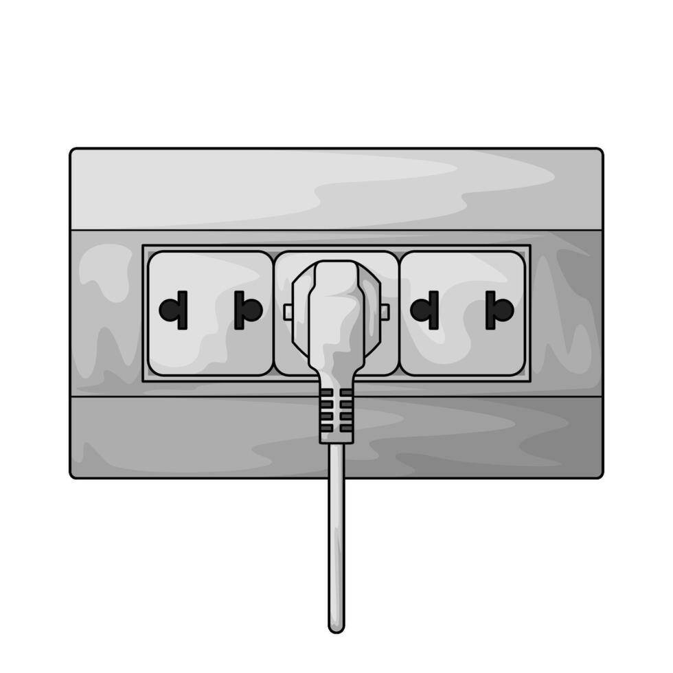 Power Plug Socket illustration vector