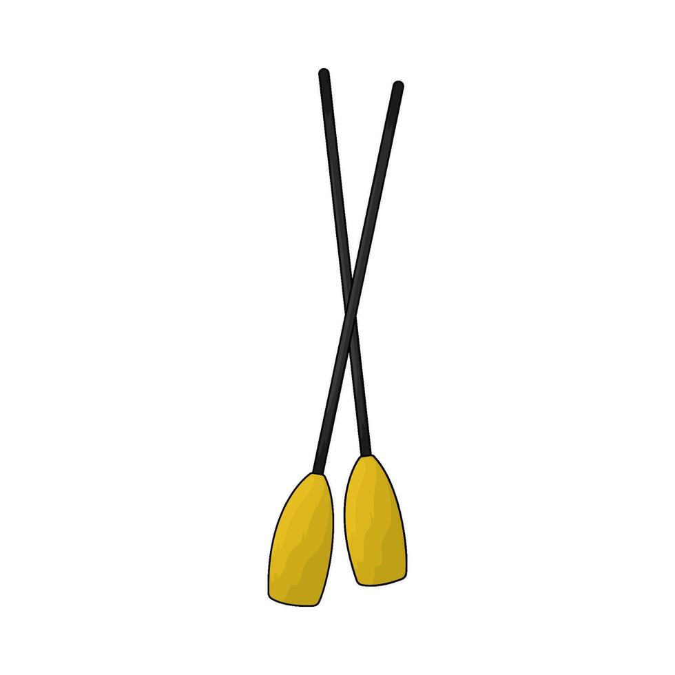 Fishing paddle illustration vector