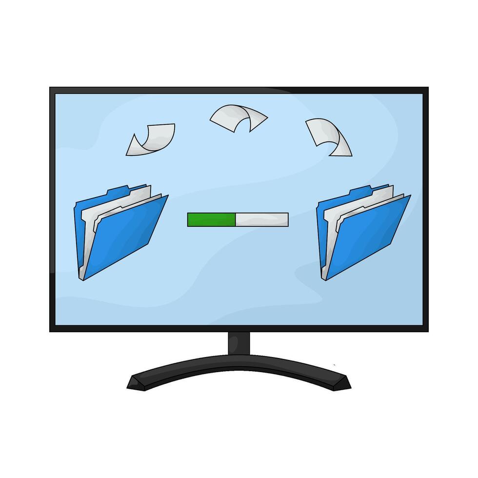 Uploading Folders illustration vector
