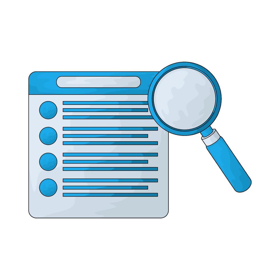 search list illustration vector