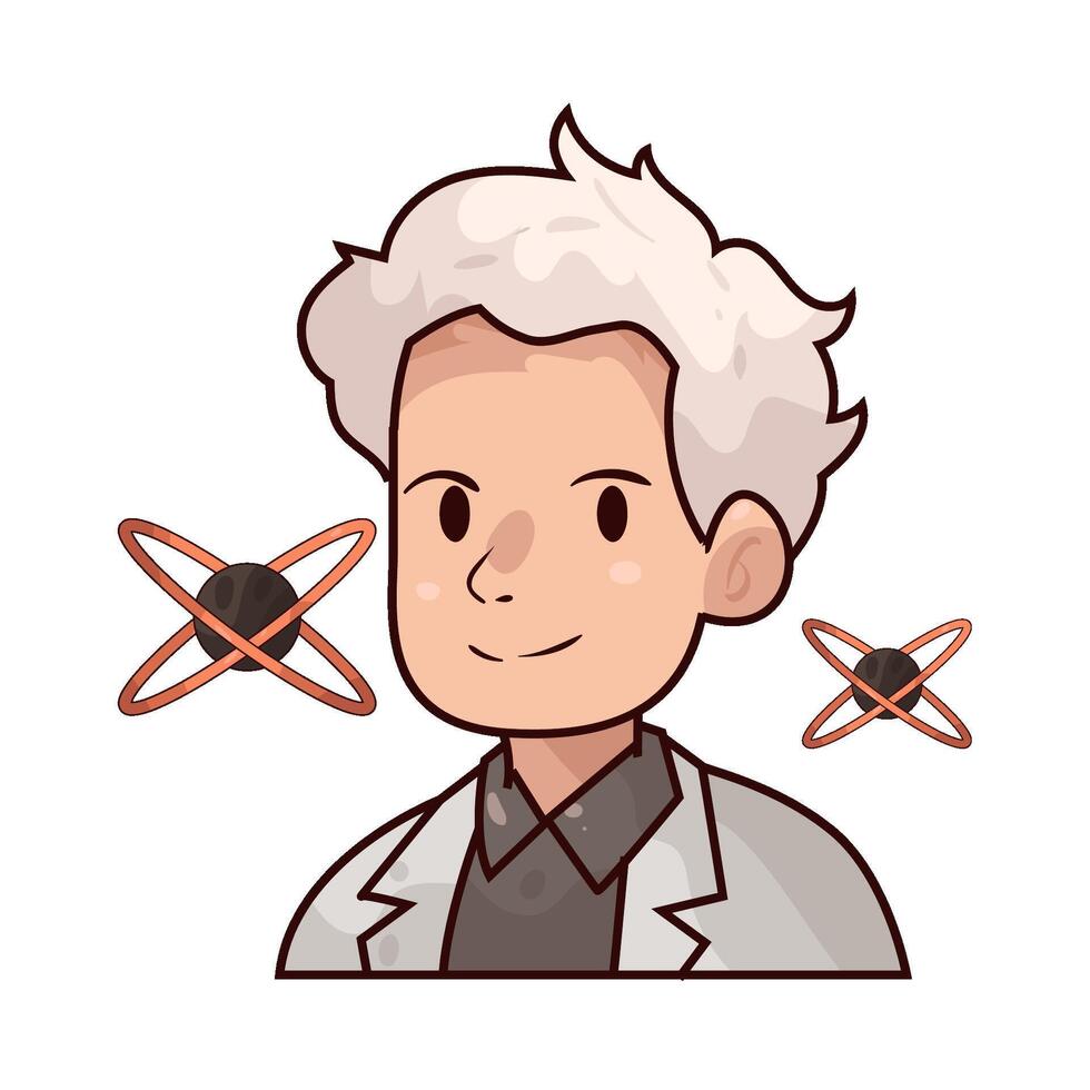 illustration of a physicist vector