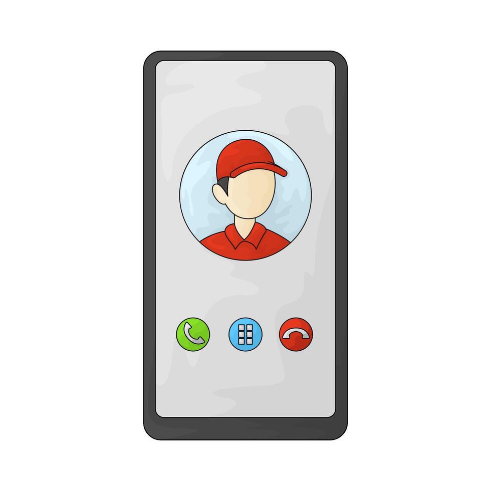 Delivery call illustration vector