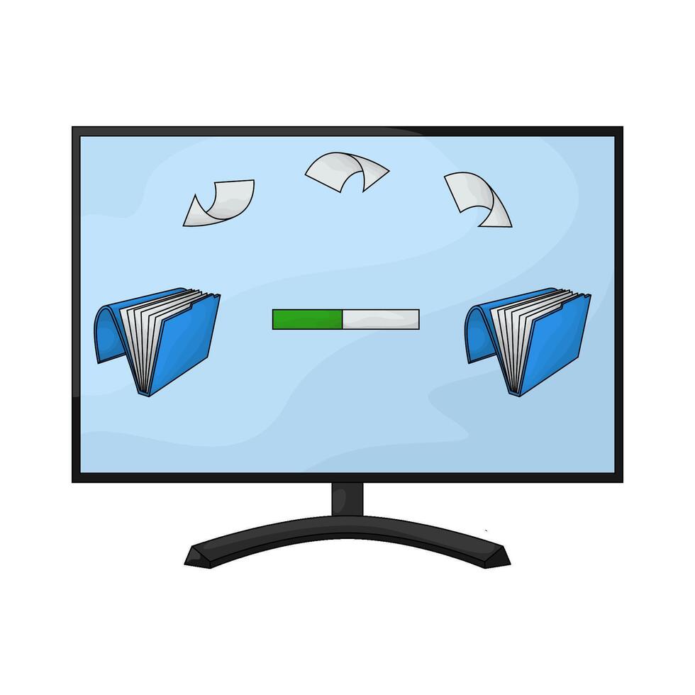 illustration of uploading a folder vector