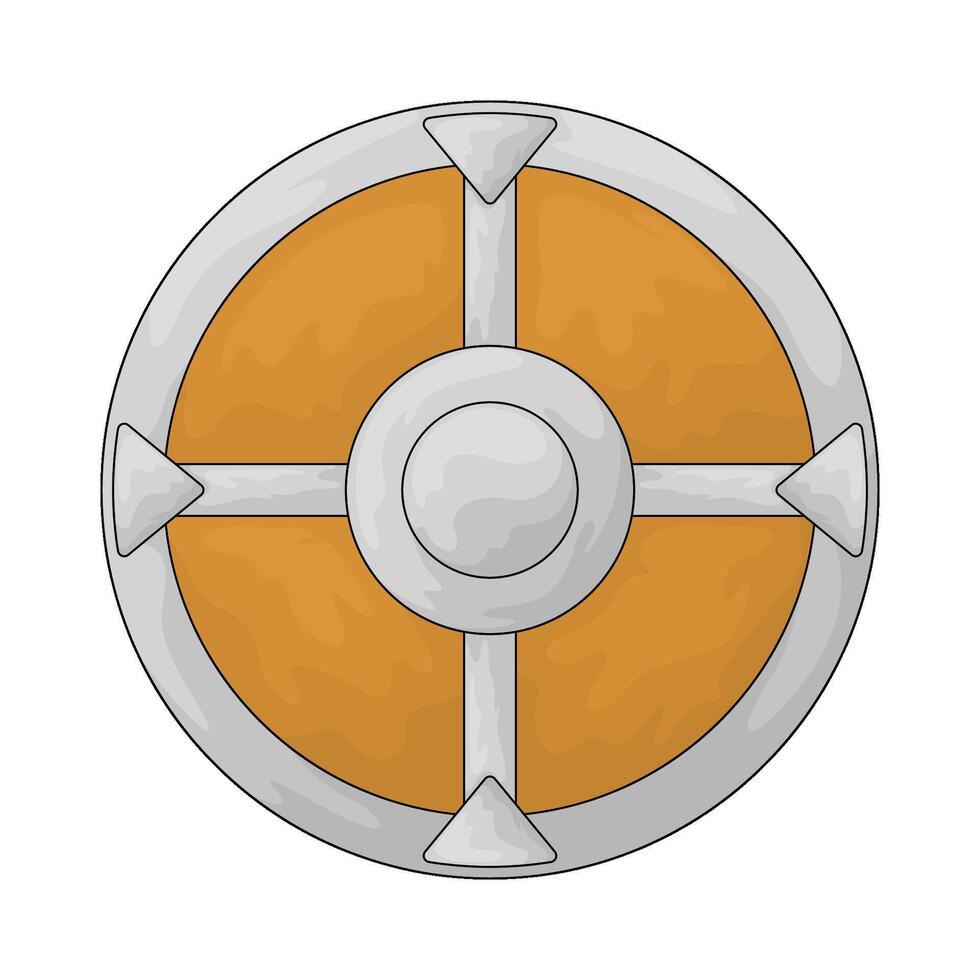 Medieval shield illustration vector