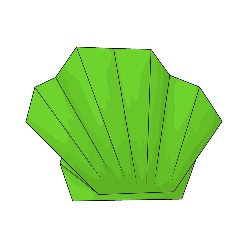 Origami shell illustration vector