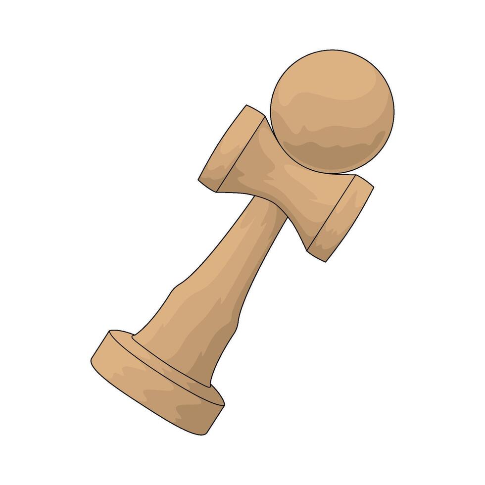 Japan kendama illustration vector