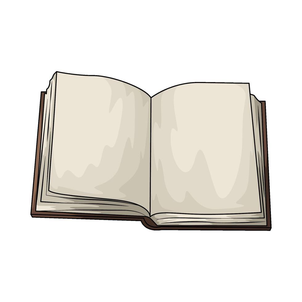 open empty book vector