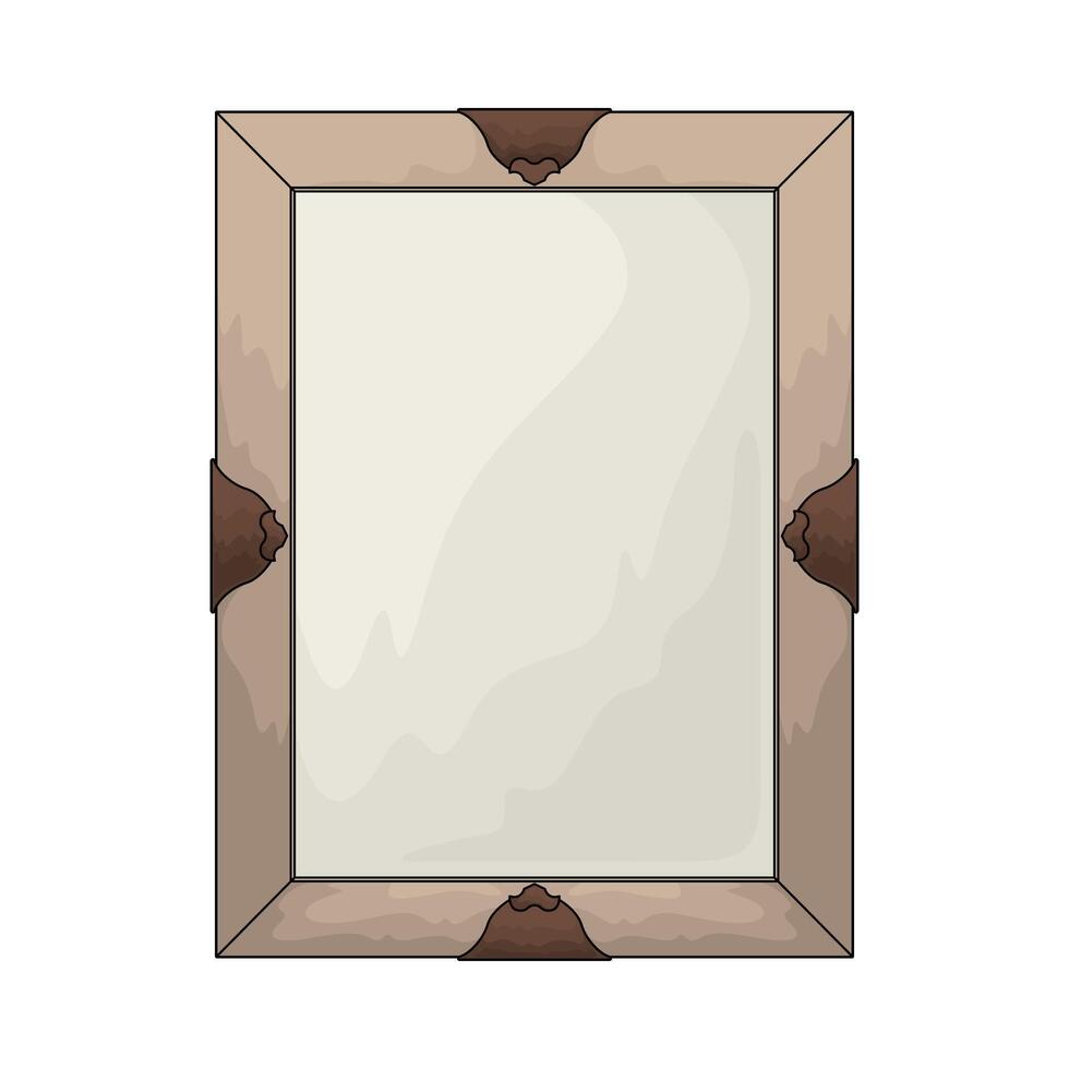 wooden frame illustration vector