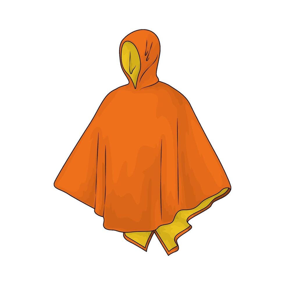 Camping raincoat illustration vector