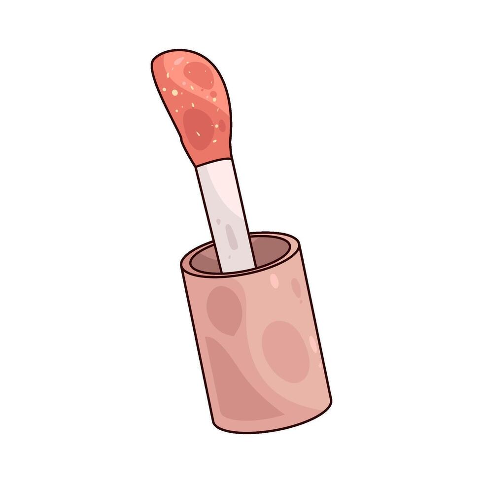 lip gloss brush vector