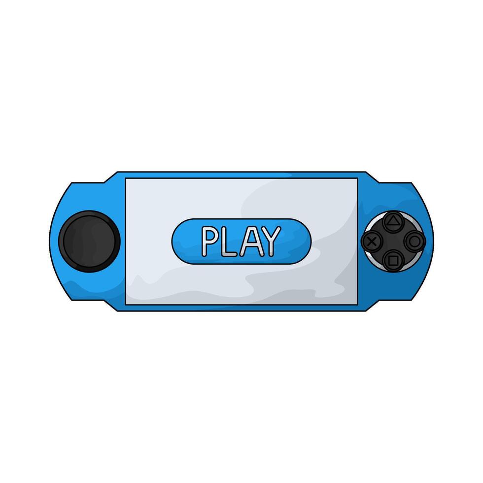 illustration of play button on game controller vector