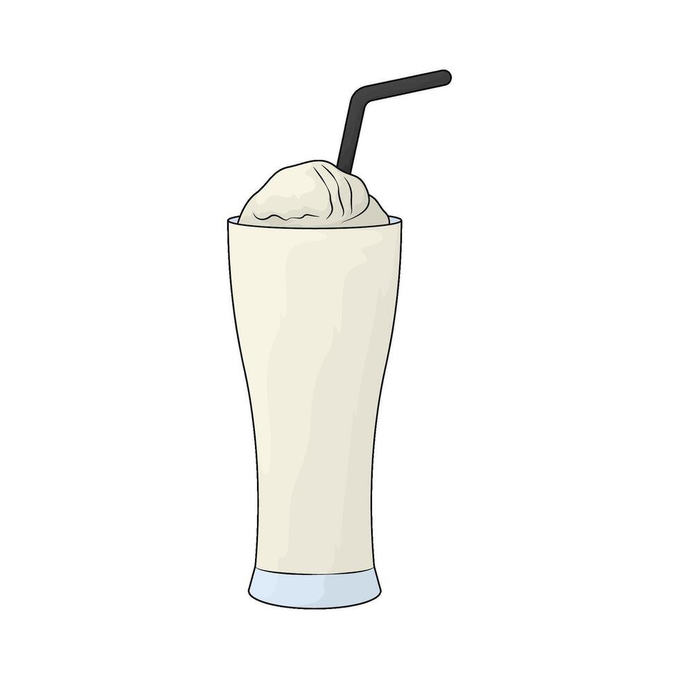 illustration of a fresh milkshake vector