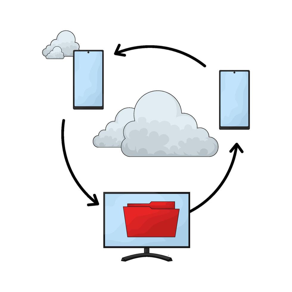 Online Backup Folders vector