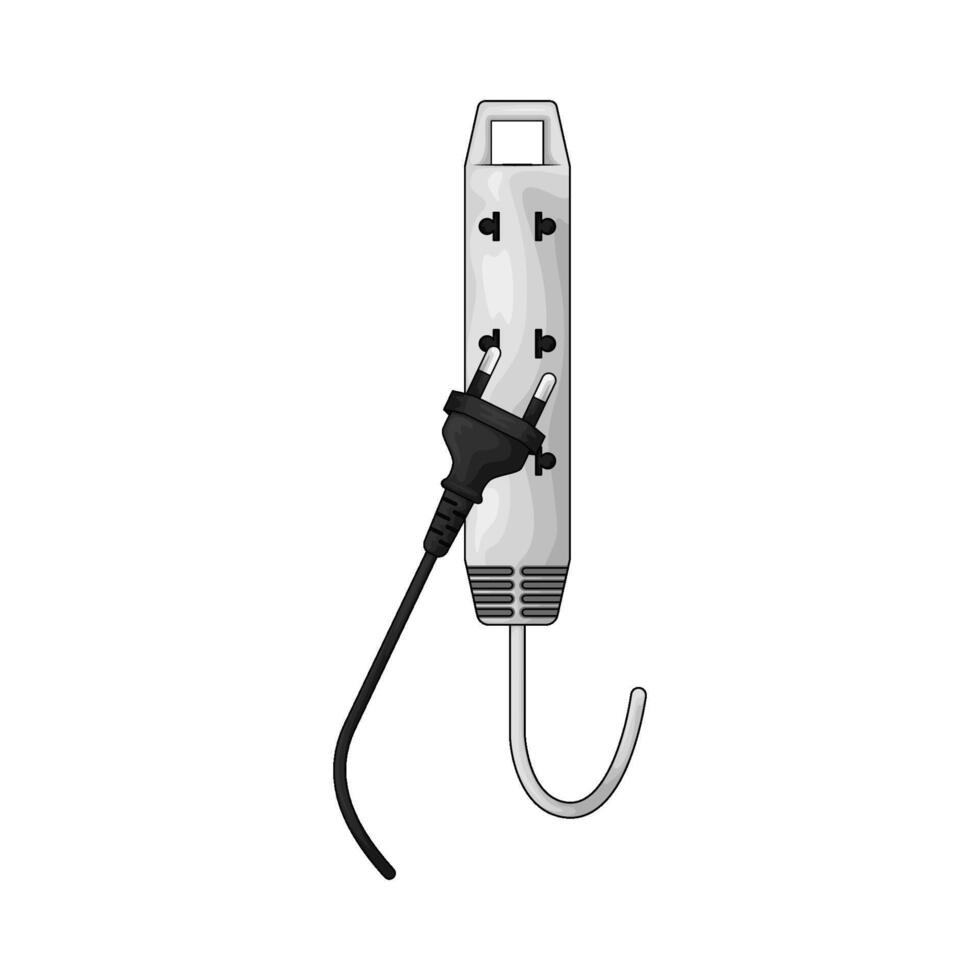 electric plug with wall socket vector