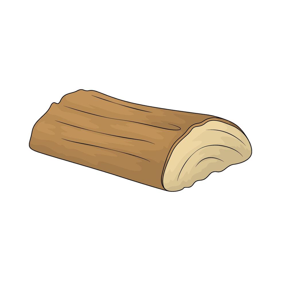 half wood illustration vector