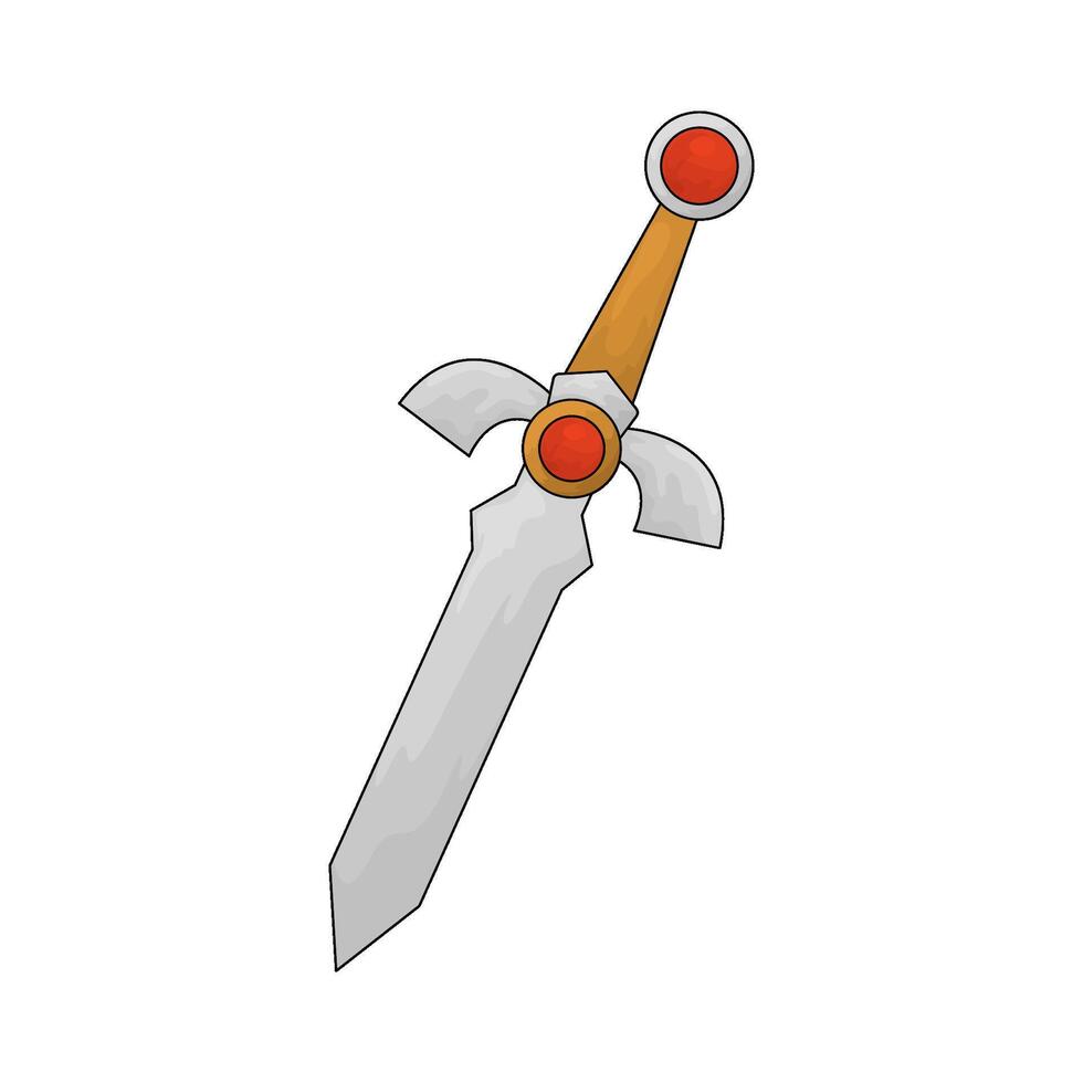 Medieval sword illustration vector