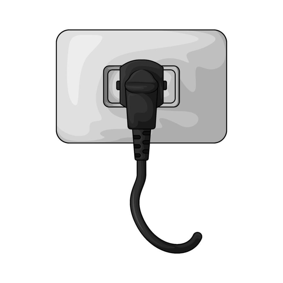 power plug with socket illustration vector