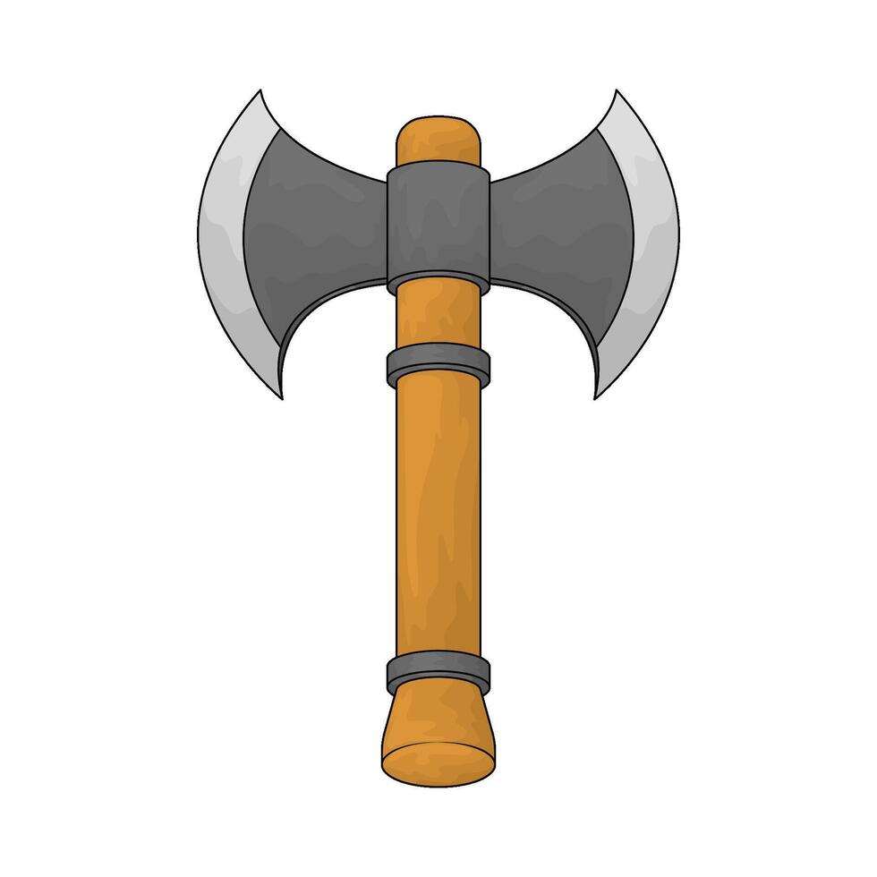Medieval pickaxe illustration vector
