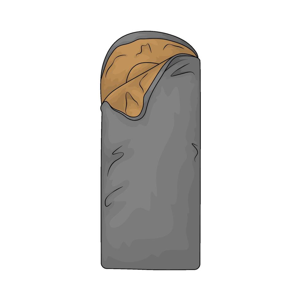 Camping sleeping bag vector