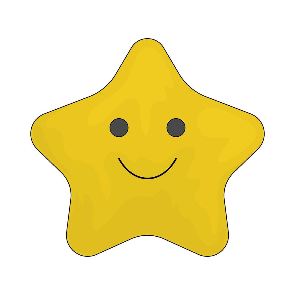 illustration of a smiling star vector