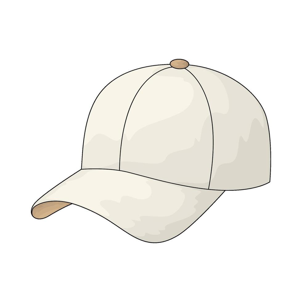white cap illustration vector