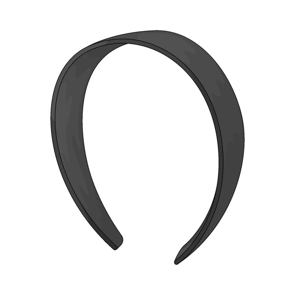 simple black headband vector