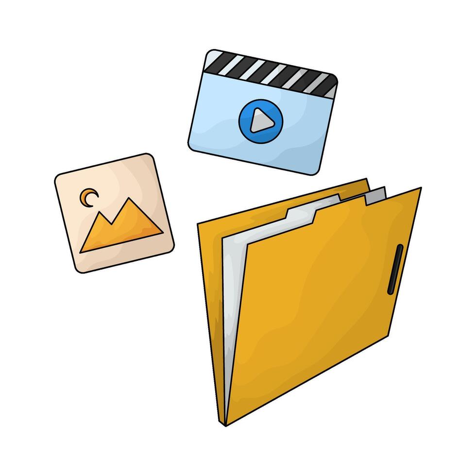 illustration of movie folder vector
