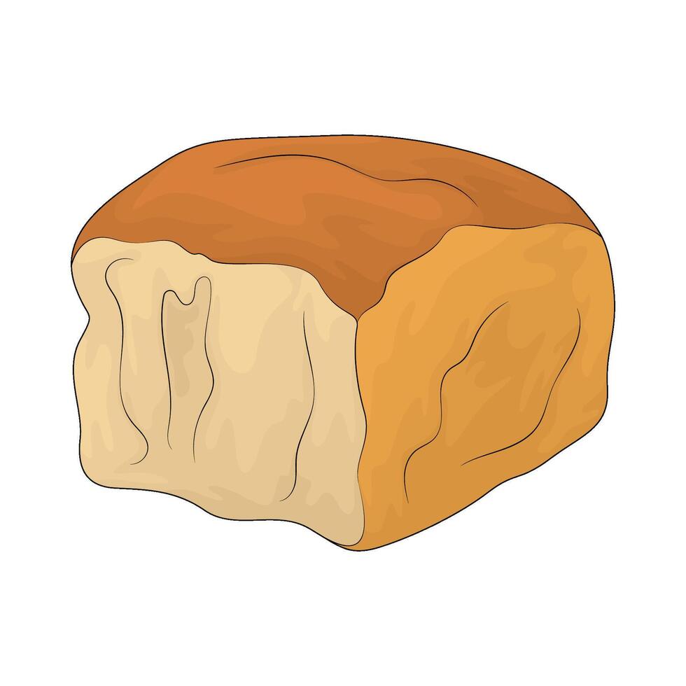 fresh bread loaf vector