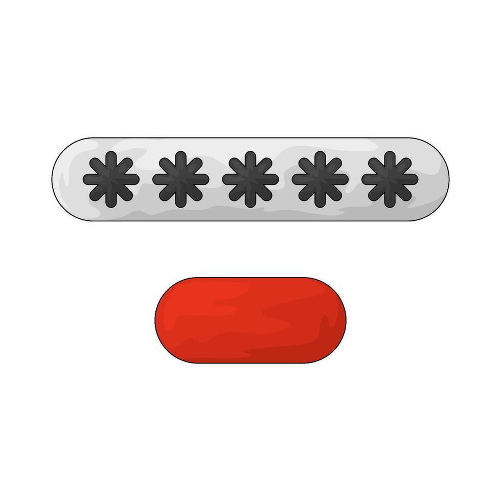 illustration of a password vector