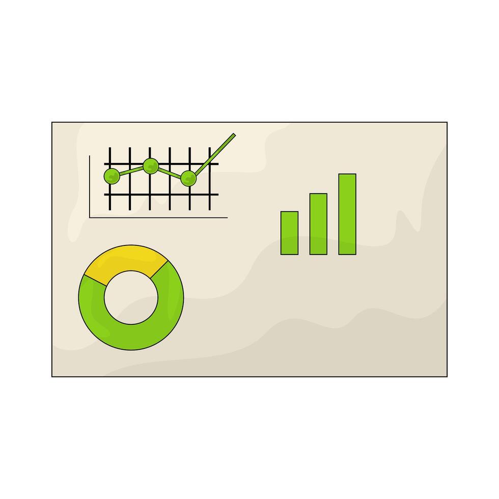 filled graph illustration vector
