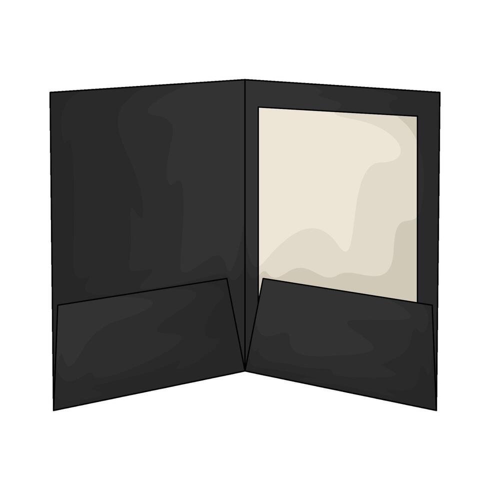 black folder illustration vector