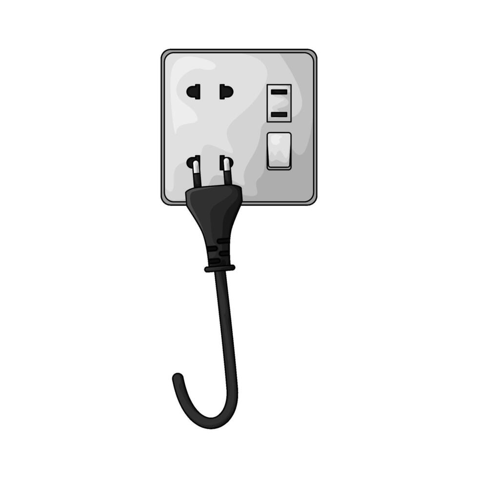 illustration of socket and plug vector