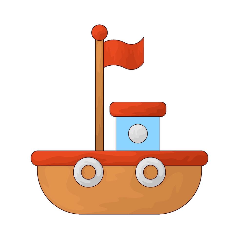 kids toys boat vector