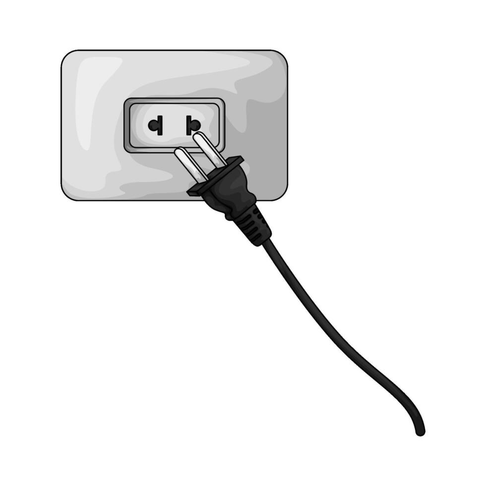 socket with plug illustration vector