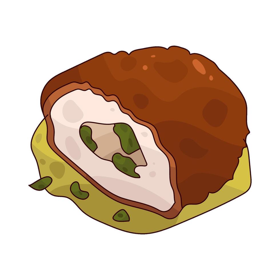Chicken Kiev illustration vector