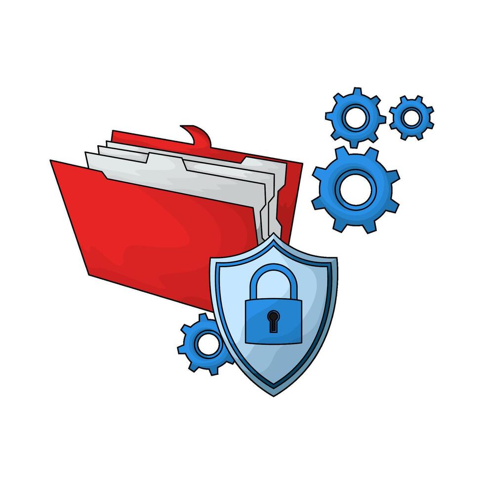 File and Folder Locked vector