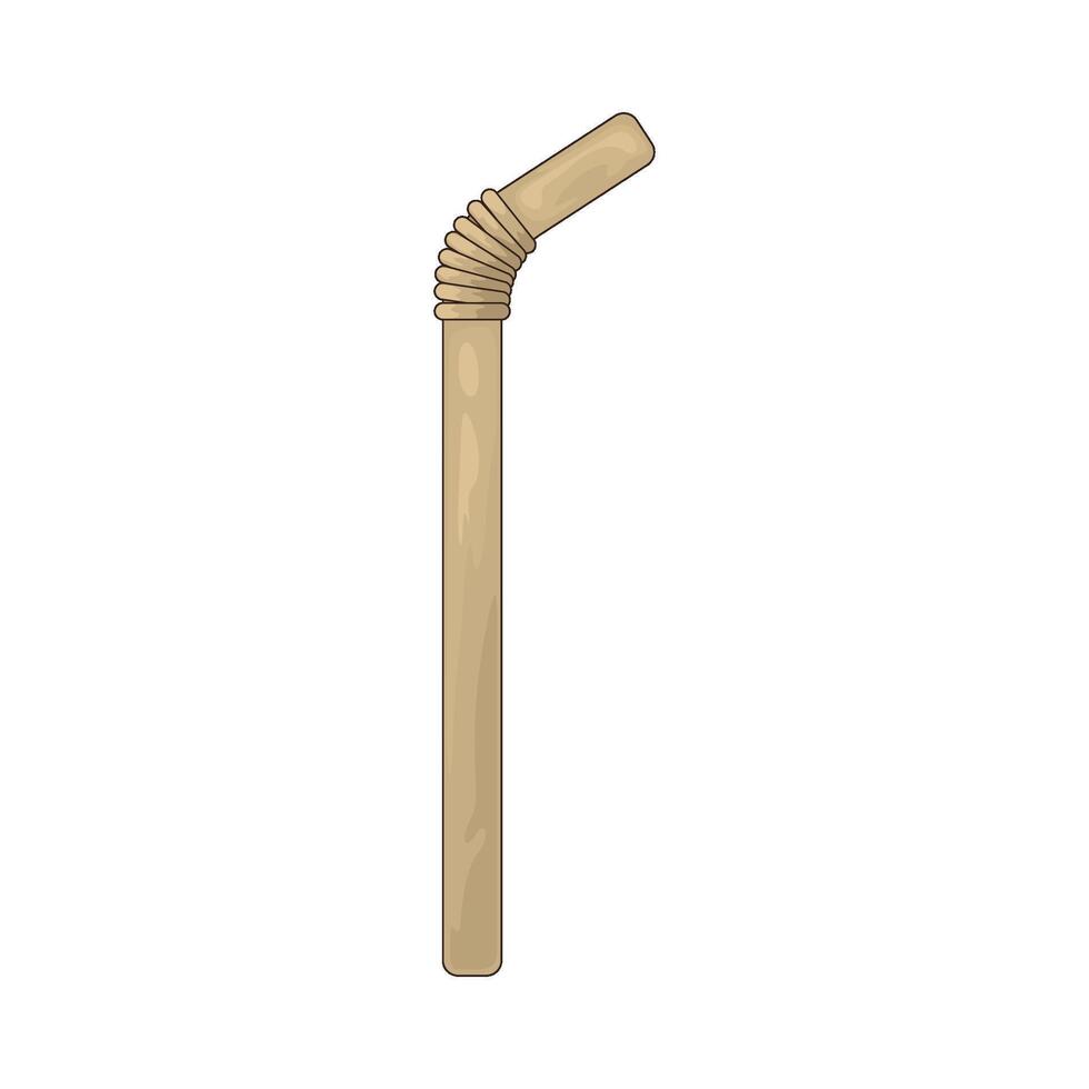 Eco straw illustration vector
