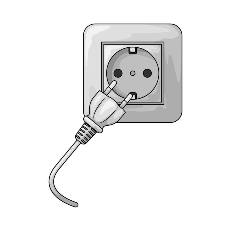 illustration of Electrical Socket and plug vector