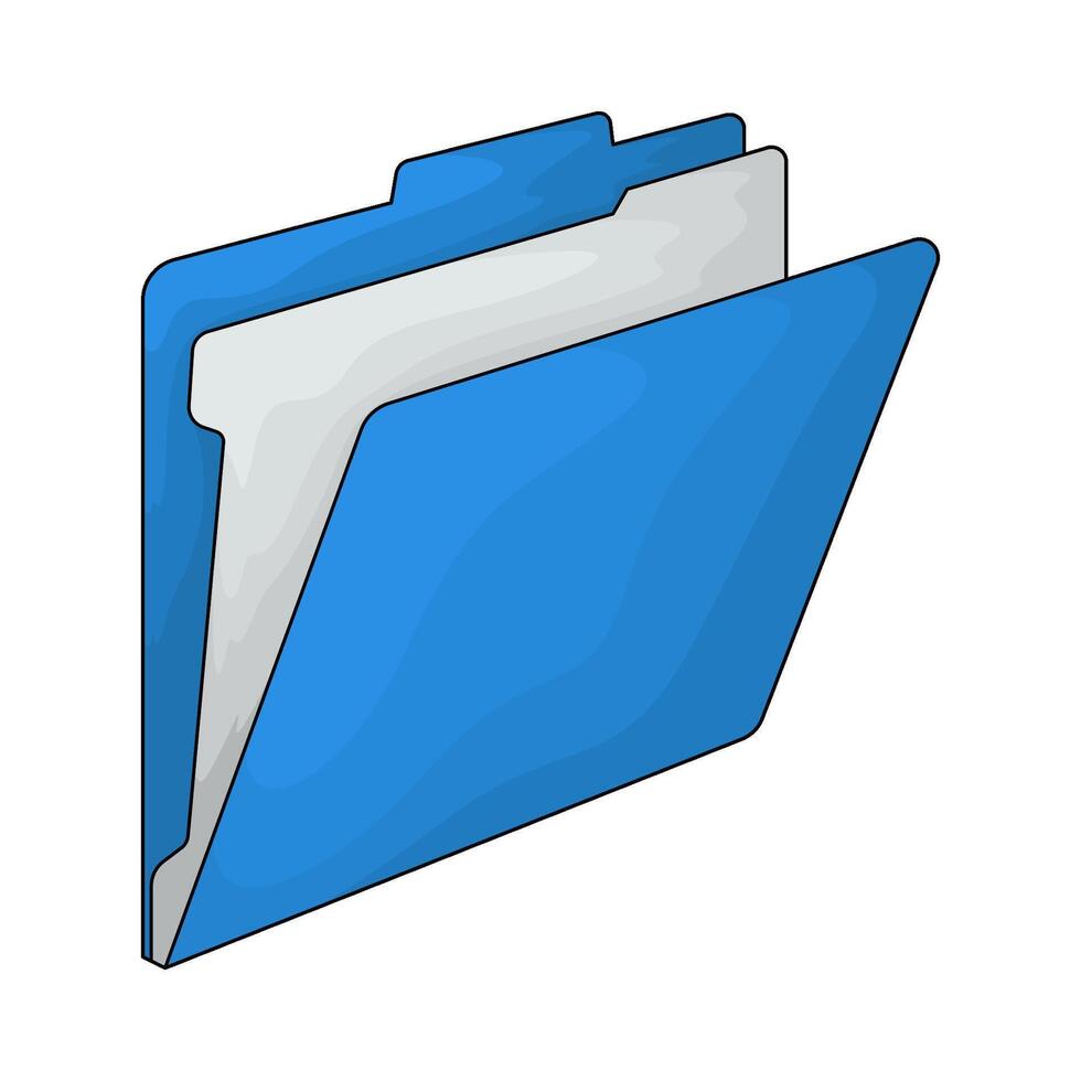 illustration of empty blue folders vector