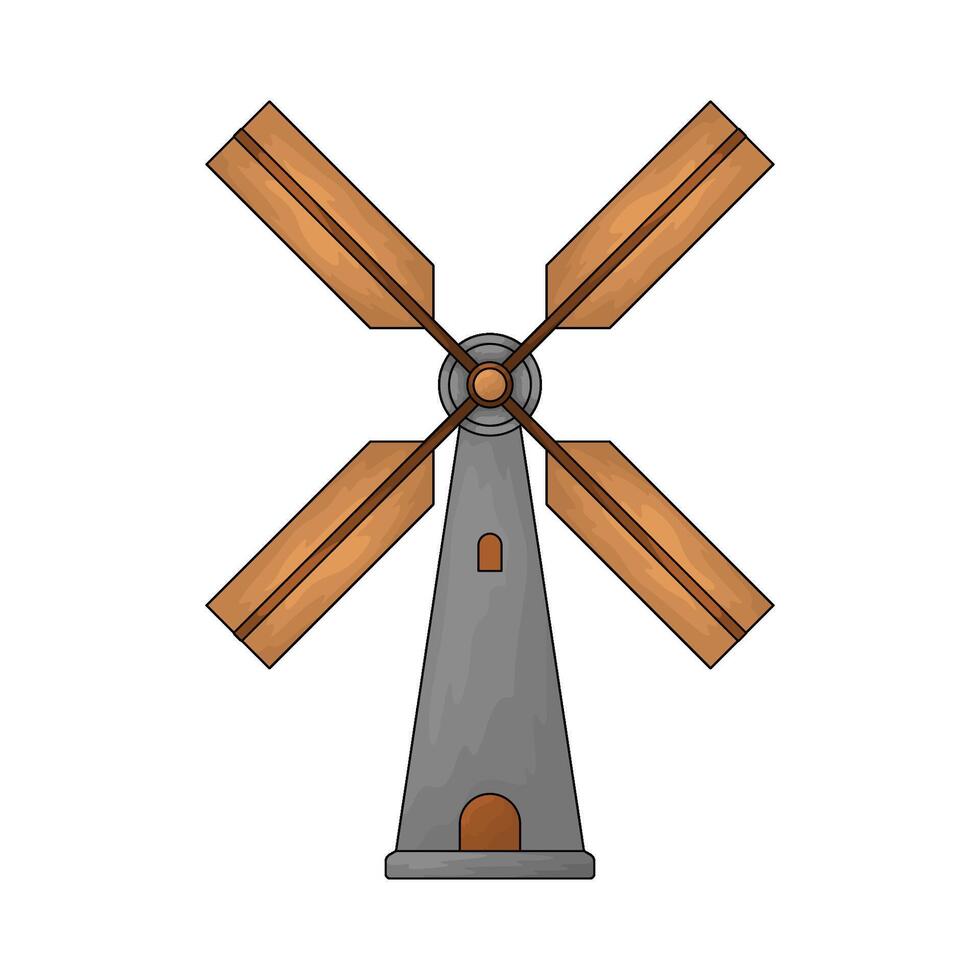 illustration of a mill vector