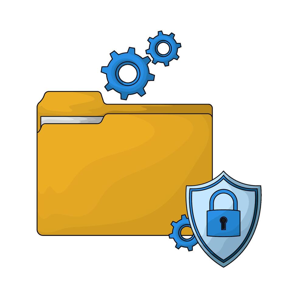 illustration of File and Folder Lock vector