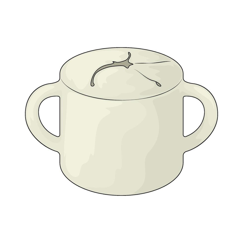 baby cup illustration vector